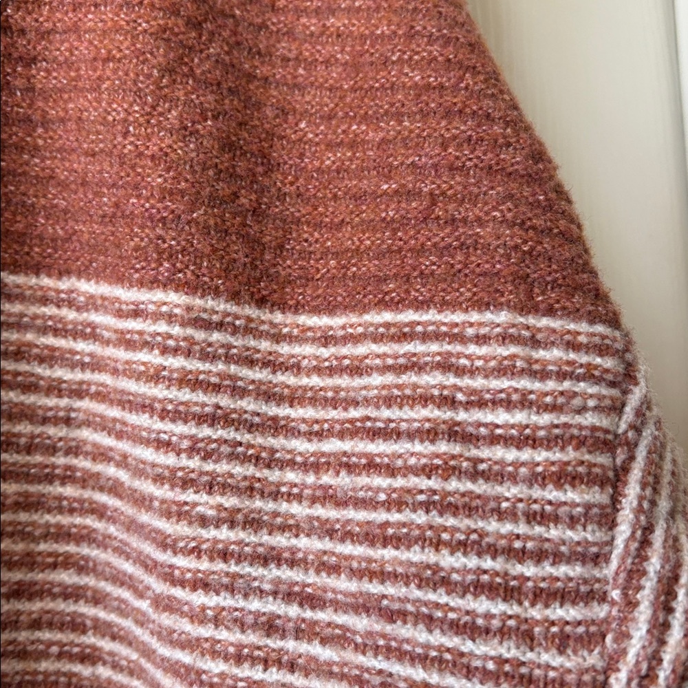 Staccato Women's Copper and Cream Striped Crewneck Sweater - Picture 5 of 5